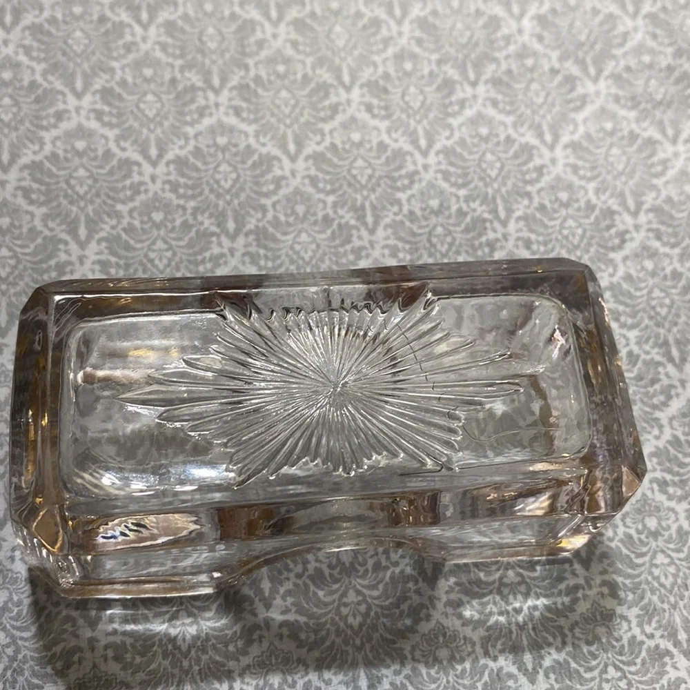 Clear Glass Antique EAPG Toothpick Match Holder!
